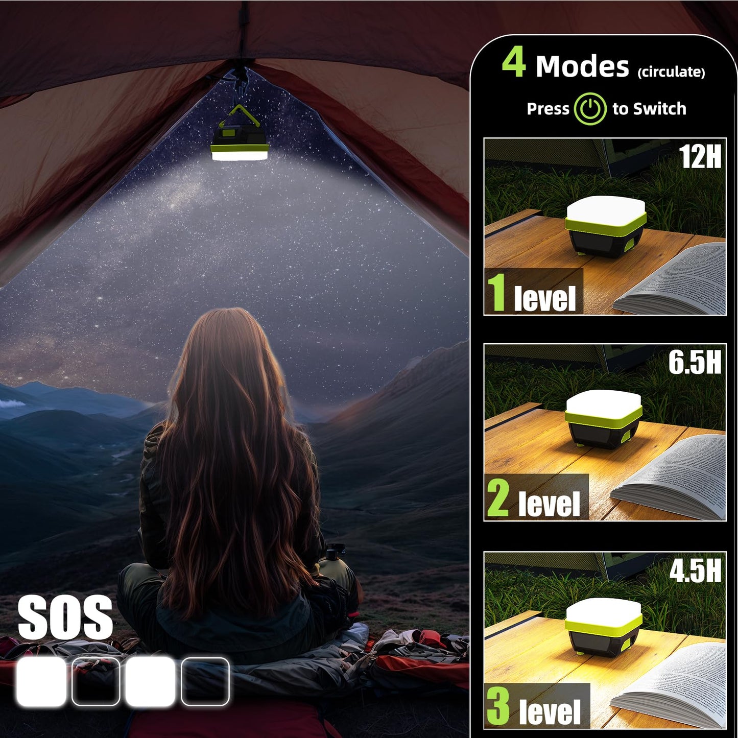 MARBERO LED Camping Lantern with Power Bank