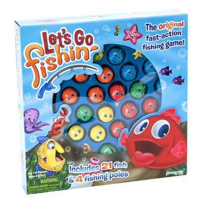 Let's Go Fishin' Game by Pressman - The Original Fast-Action Fishing Game!, 1-4 players