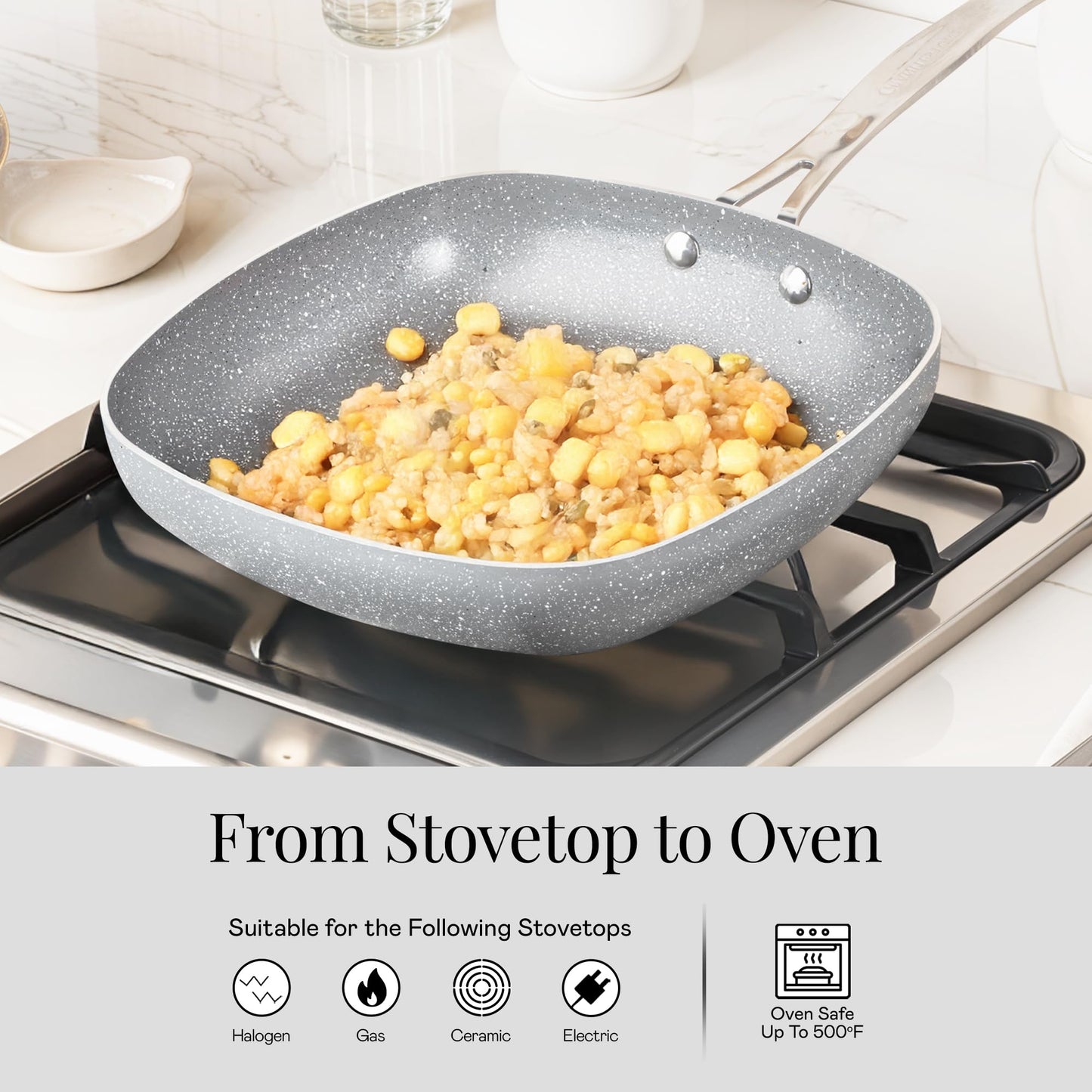 20 Pc Granitestone Nonstick Cookware Set with Utensils
