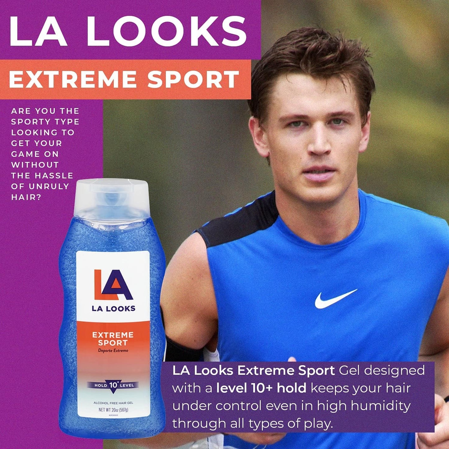 L.A. Looks Extreme Sport Hair Gel 20 Oz