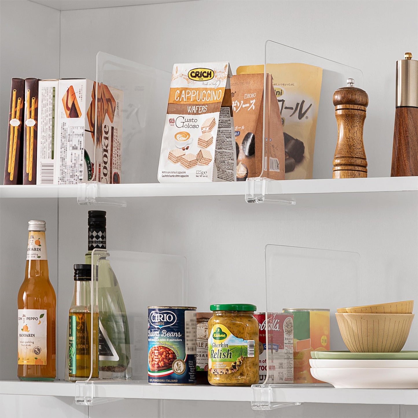 Acrylic Shelf Dividers for Closet Organization - 12 Pcs