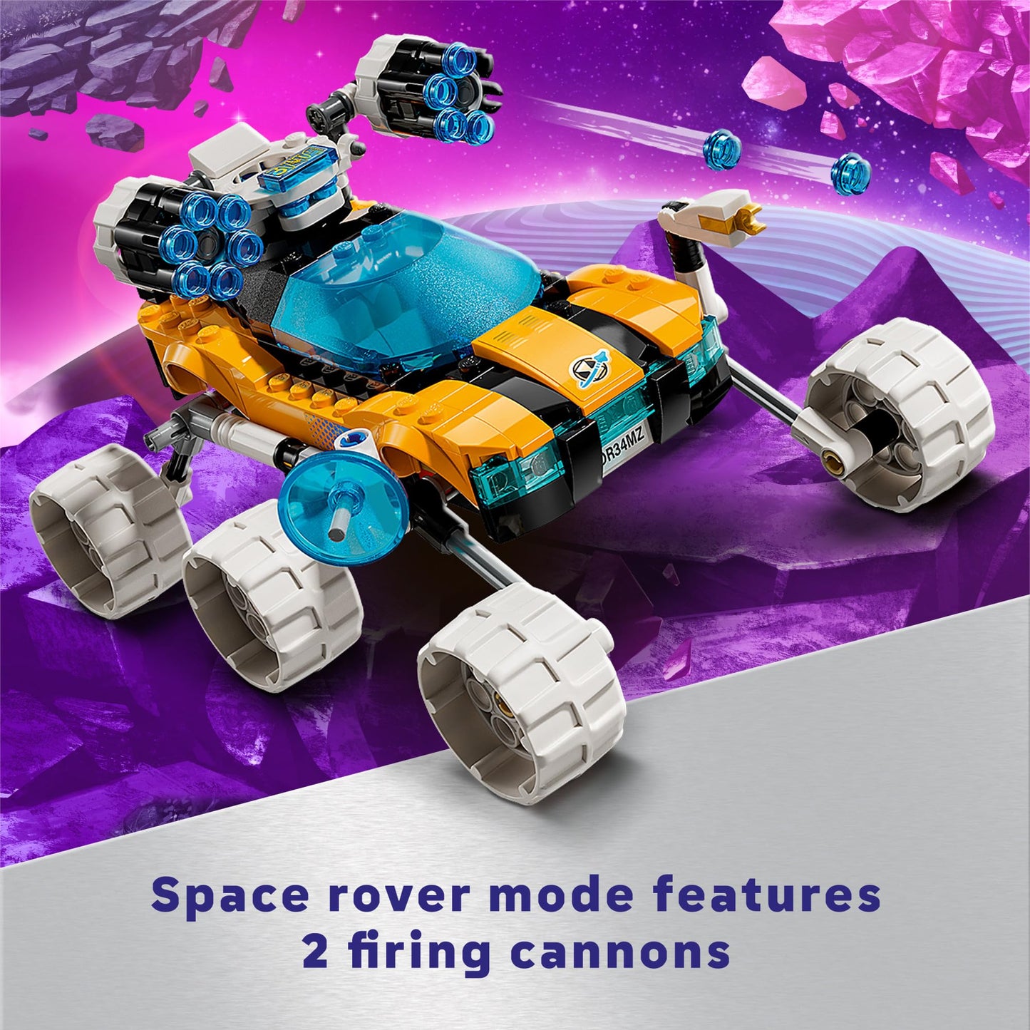 LEGO DREAMZzz Mr. Oz’s Space Car Toy, Transforming Vehicle Building Set, Includes TV Show Minifigures Mr. Oz, Albert and Jayden, Space Shuttle Toy Gift for Boys and Girls Aged 8 and Up, 71475