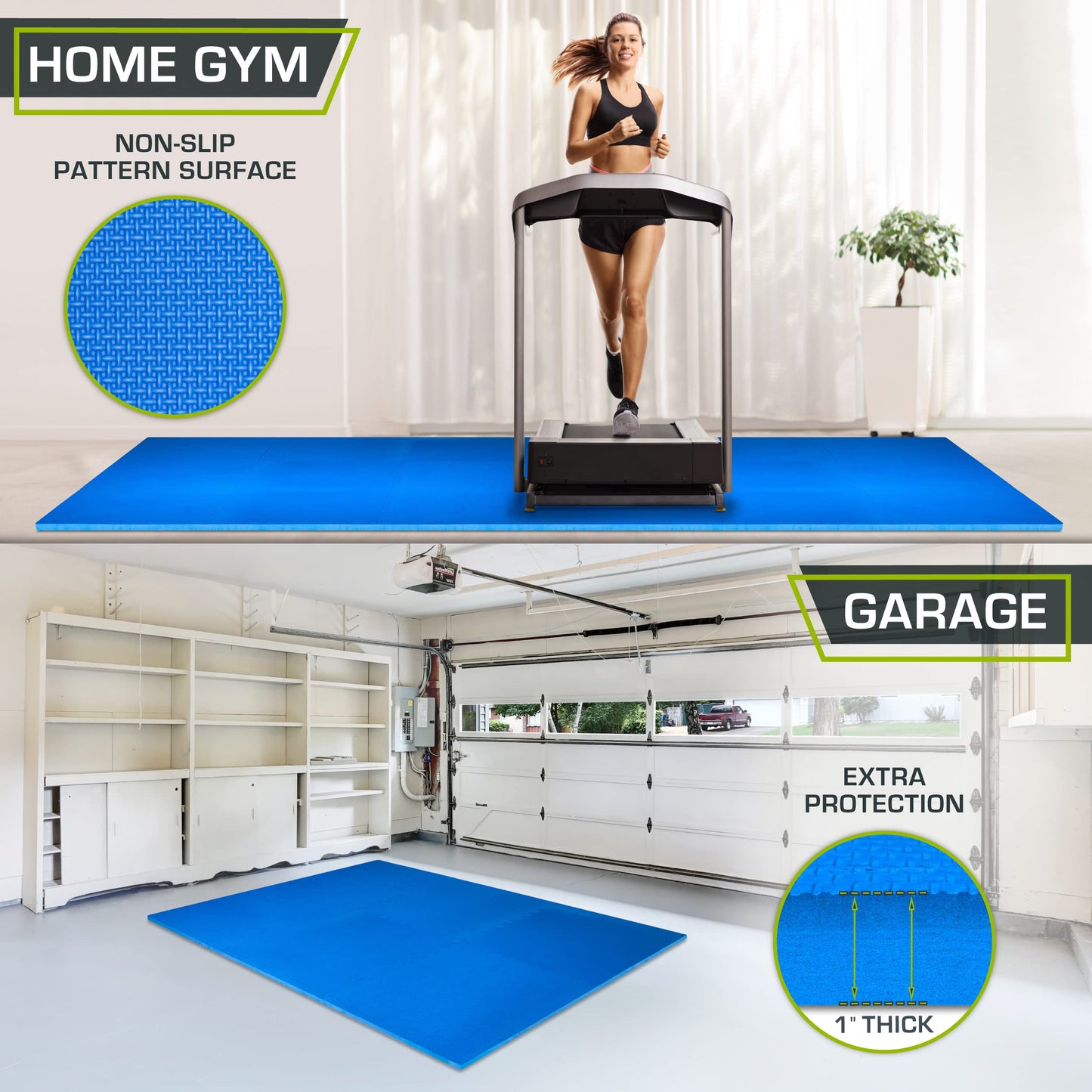 ProsourceFit Extra Thick Exercise Mats 18 Tiles , 72 Sq Ft