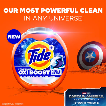 Tide Oxi Boost Laundry Detergent Pods, 45 Count
