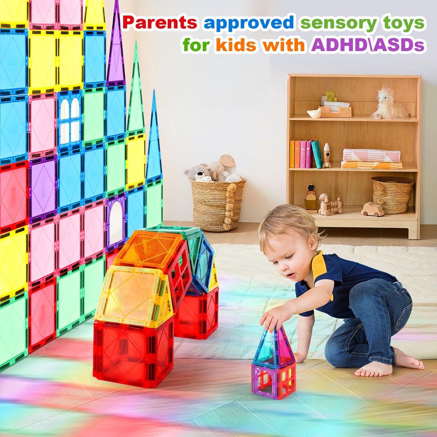 100 PCS Magnetic Building Blocks Set for Kids