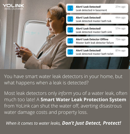YoLink Smart Home Hub & Leak Sensor 4-Pack