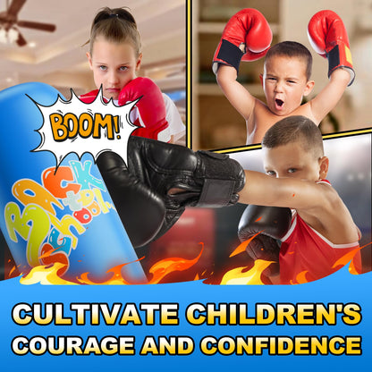 Inflatable Kids Punching Bag for Ages 3-12