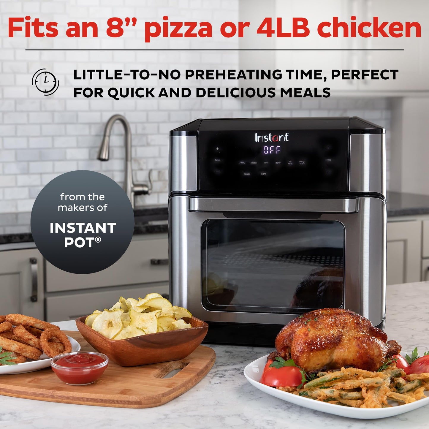 Instant Pot 7-in-1 10QT Air Fryer, Silver