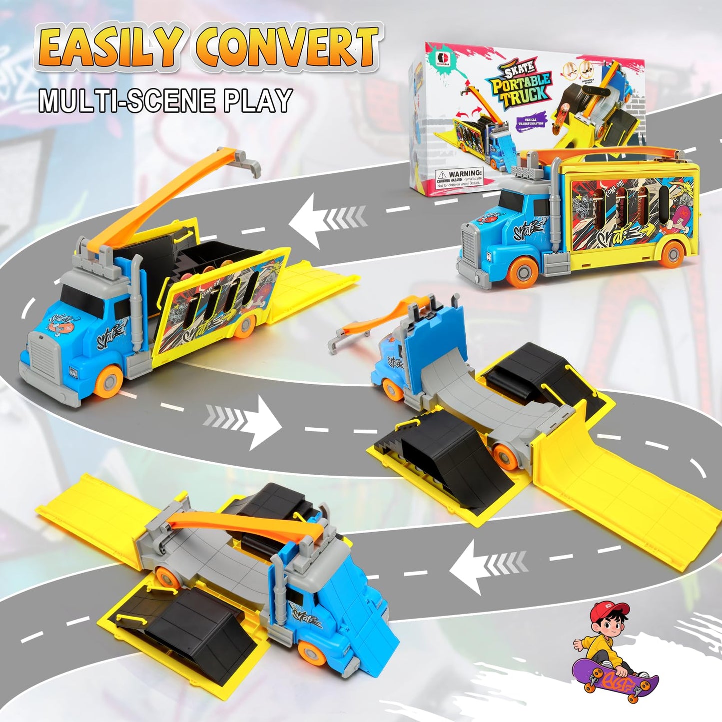 Hestiasko Transforming Truck Toy for Kids