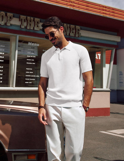 Men's Summer Knit Polo Shirt!