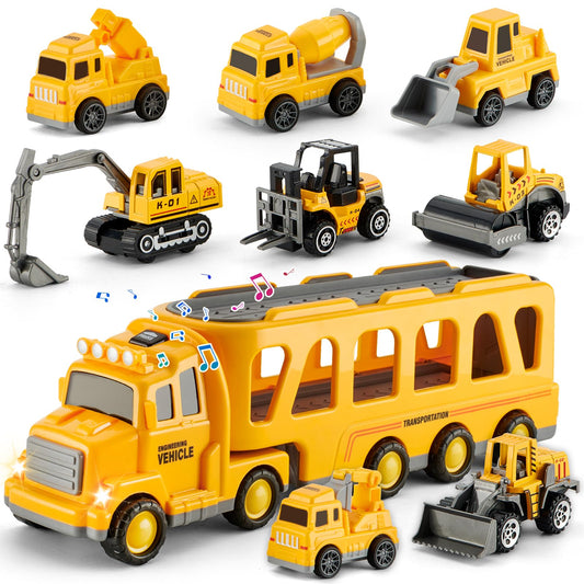 Die-cast Construction Car Carrier Toy Set