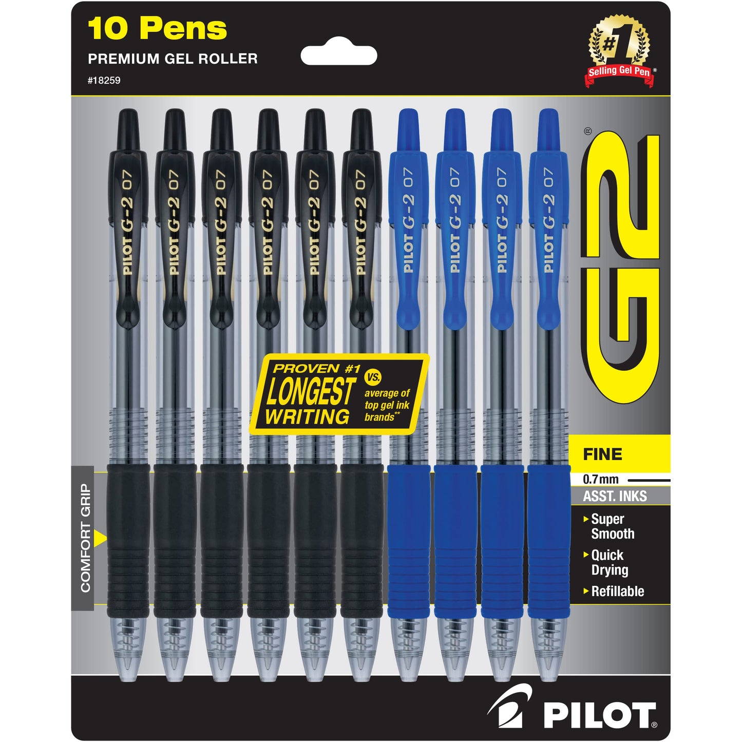 PILOT G2 Fine Point Gel Pen Set, 10 Count