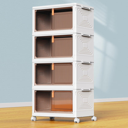 4-Tier Stackable Storage Bins with Wheels