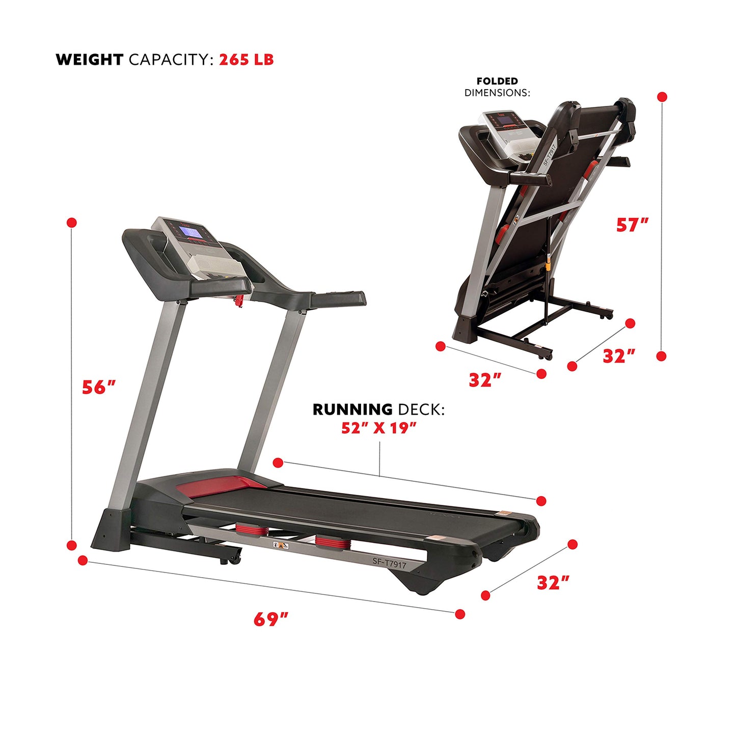 Sunny Health Treadmill with Auto Incline & Bluetooth