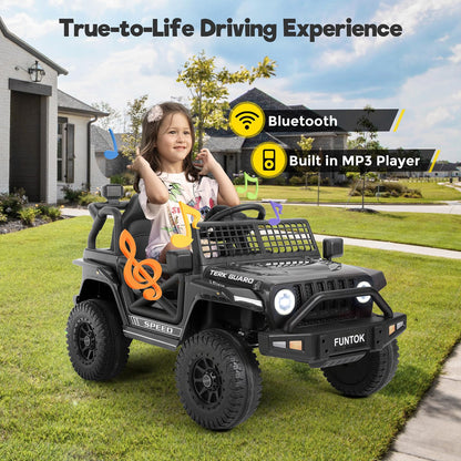 FUNTOK 12V Electric Ride-On Truck for Kids