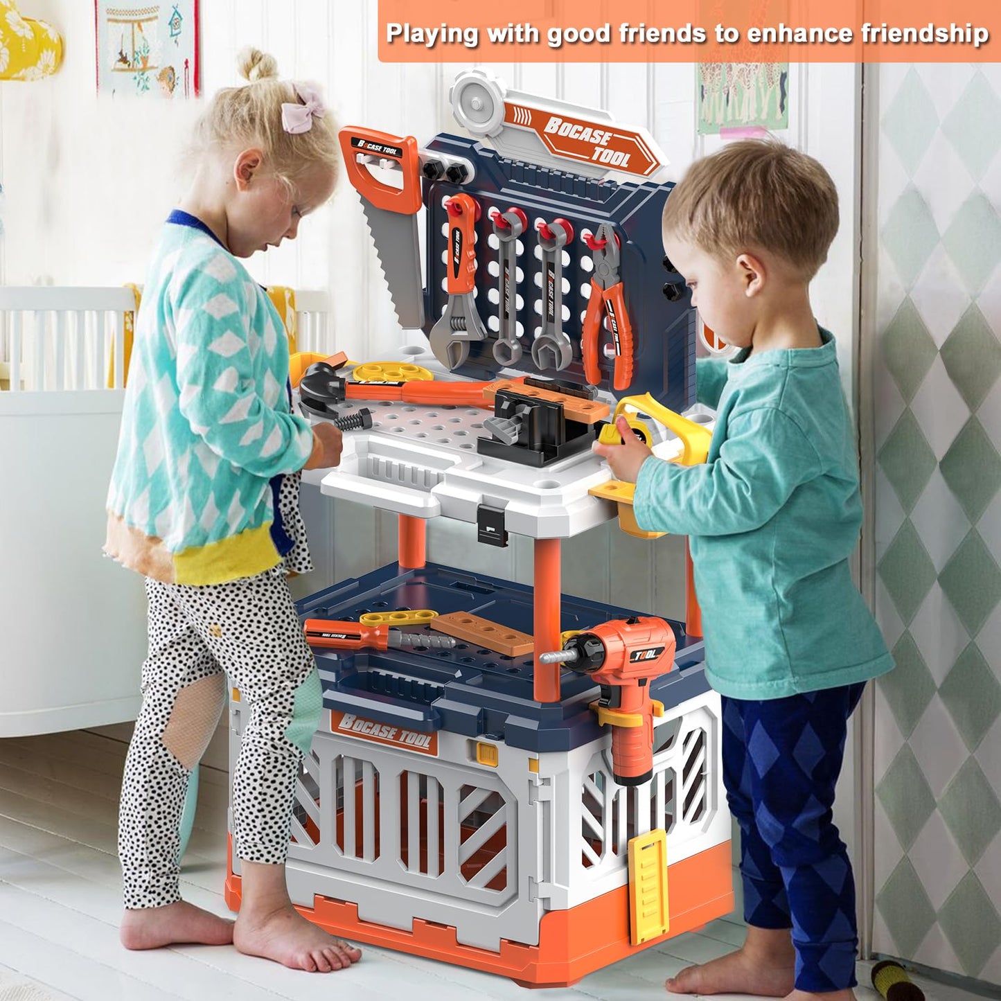 Kids Tool Bench Set with 90 Accessories