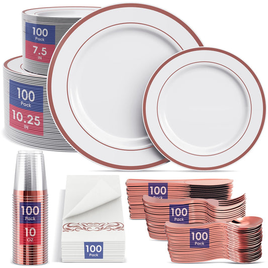 700 Count Disposable Dinnerware Set by JOLLY CHEF