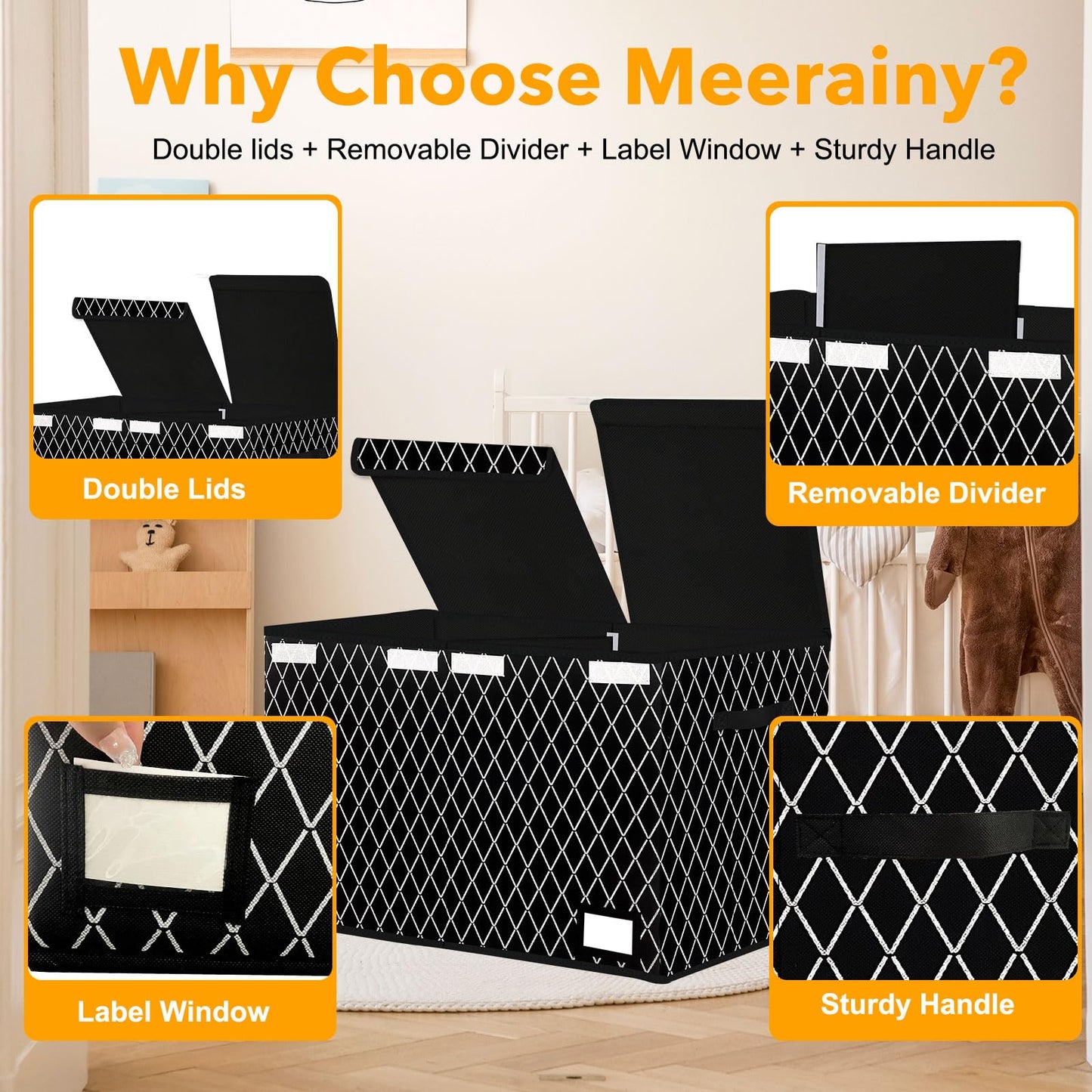 Large Toy Storage Box for Kids by Meerainy