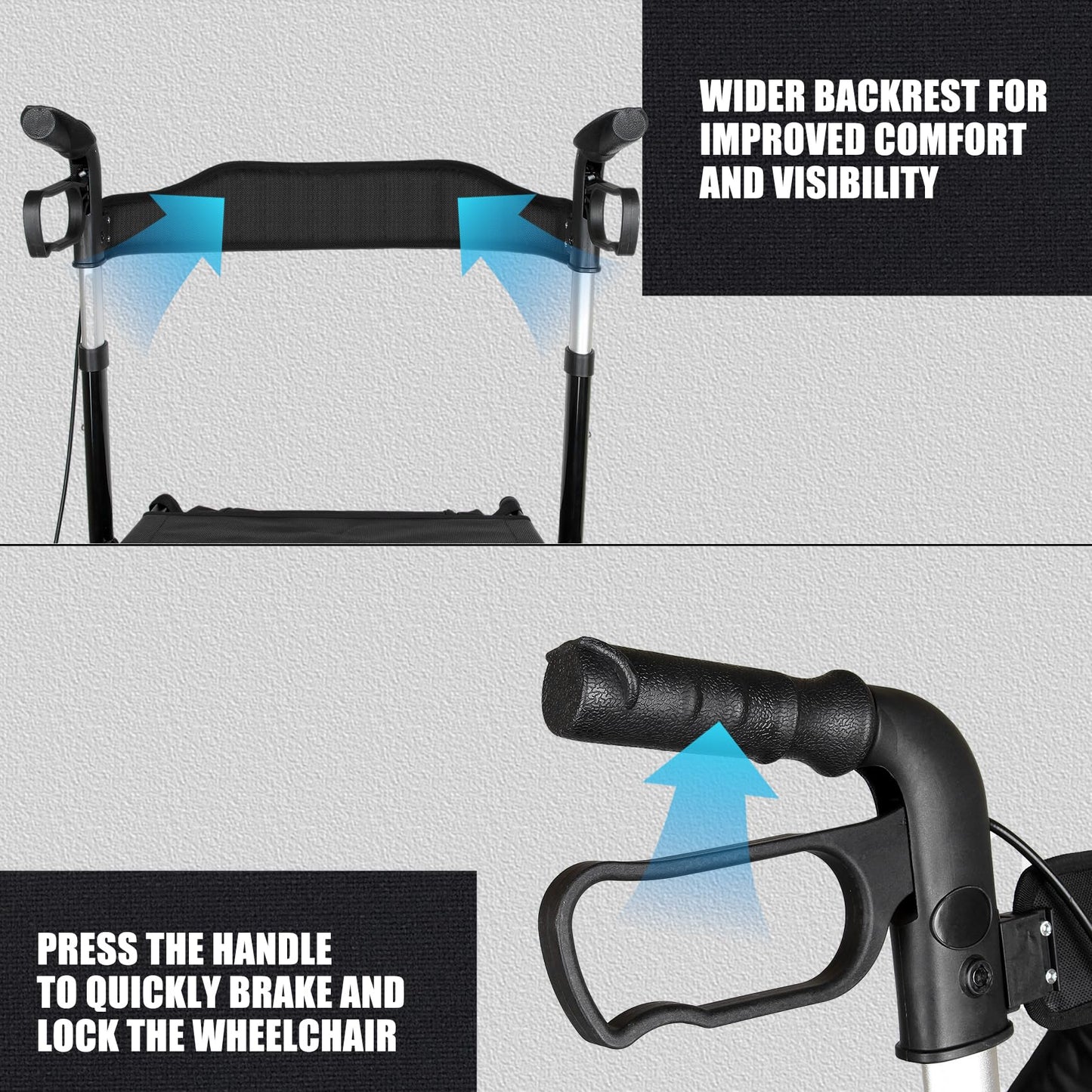 Mobility Walker with Seat and Shopping Bag