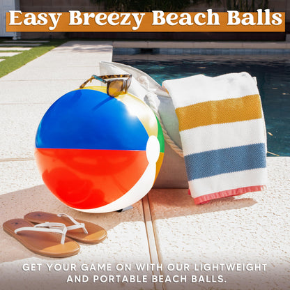JOYIN 4-Pack Inflatable Beach Balls for Parties