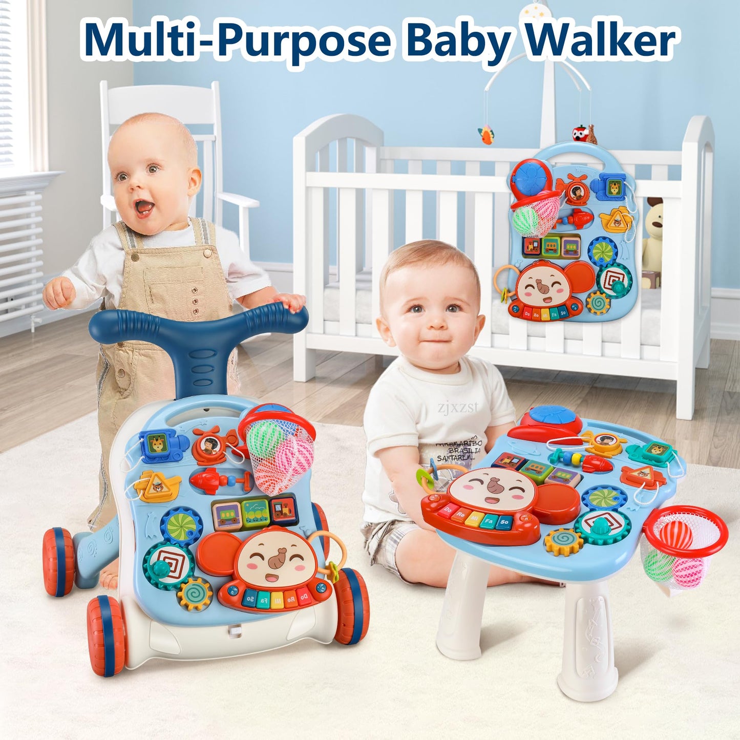 HAWEEK 3-in-1 Sit-to-Stand Baby Walker