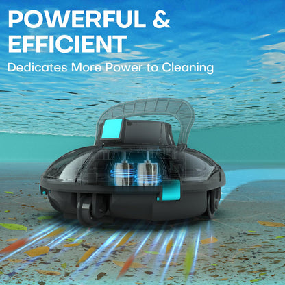 Cordless Robotic Pool Cleaner for Above-Ground Pools