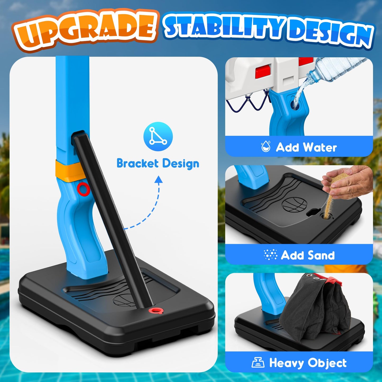 Toddler Basketball Hoop with 4 Balls by HopeRock
