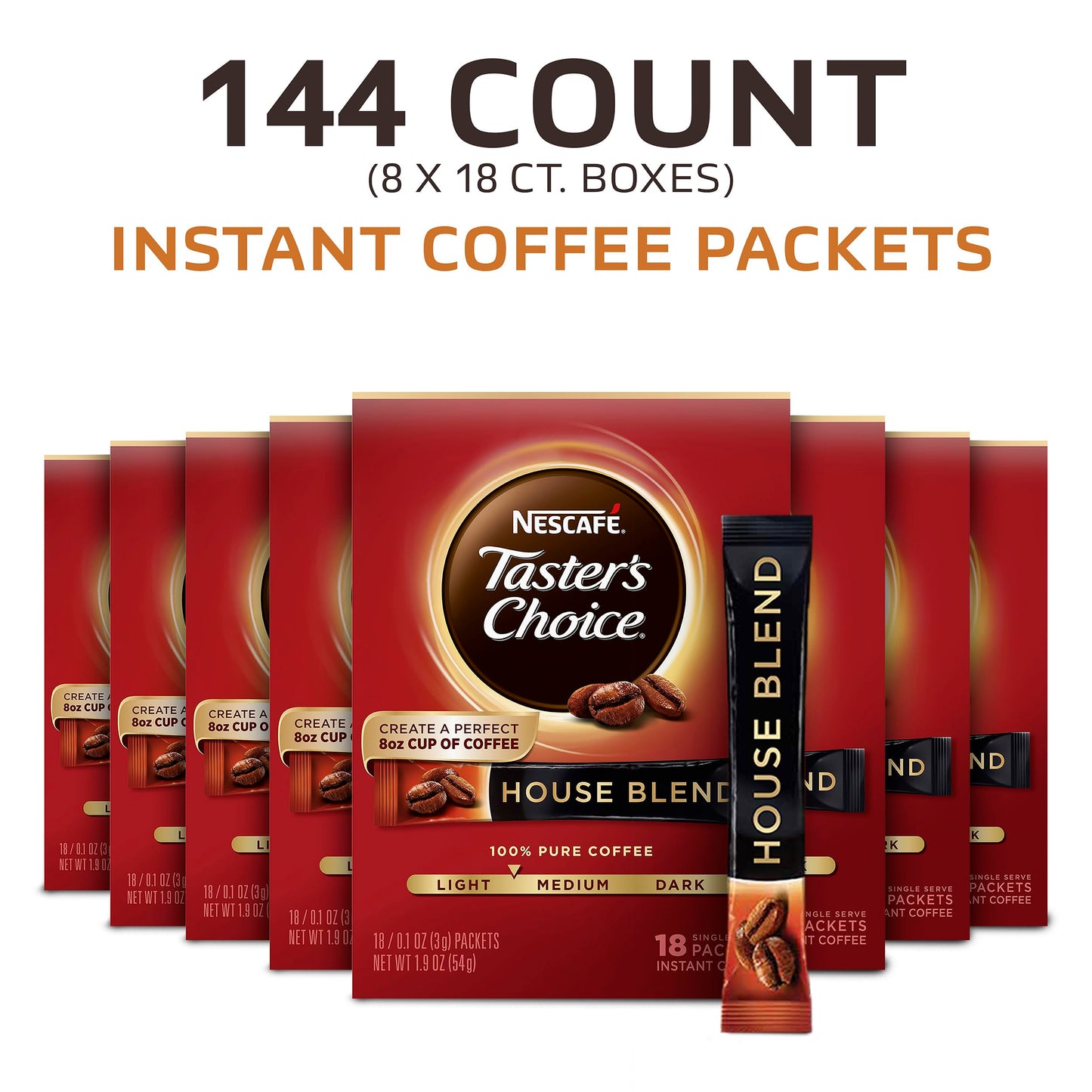 Nescafe House Blend Instant Coffee 144 Packets