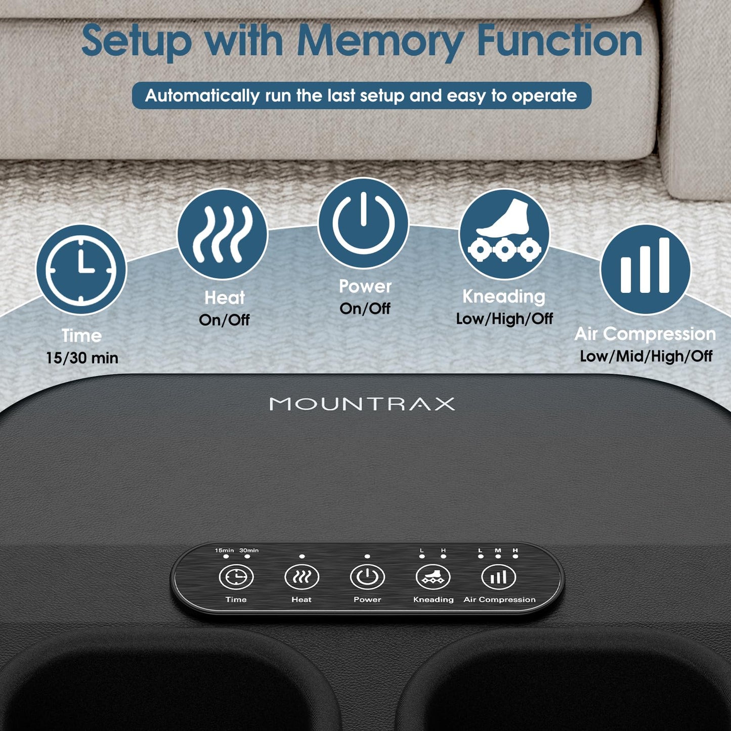 MOUNTRAX Shiatsu Foot Massager with Heat