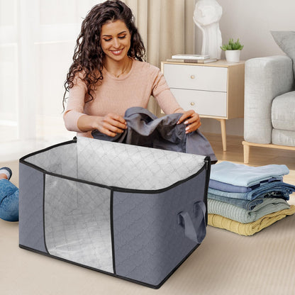 6 Pack Foldable Fabric Storage Bags for Organizing