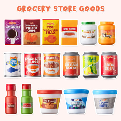 JOYIN 30Pcs Play Food Grocery Set for Kids