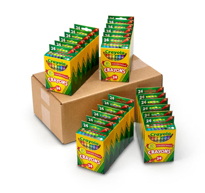 24 Pack Crayola Crayons for Kids