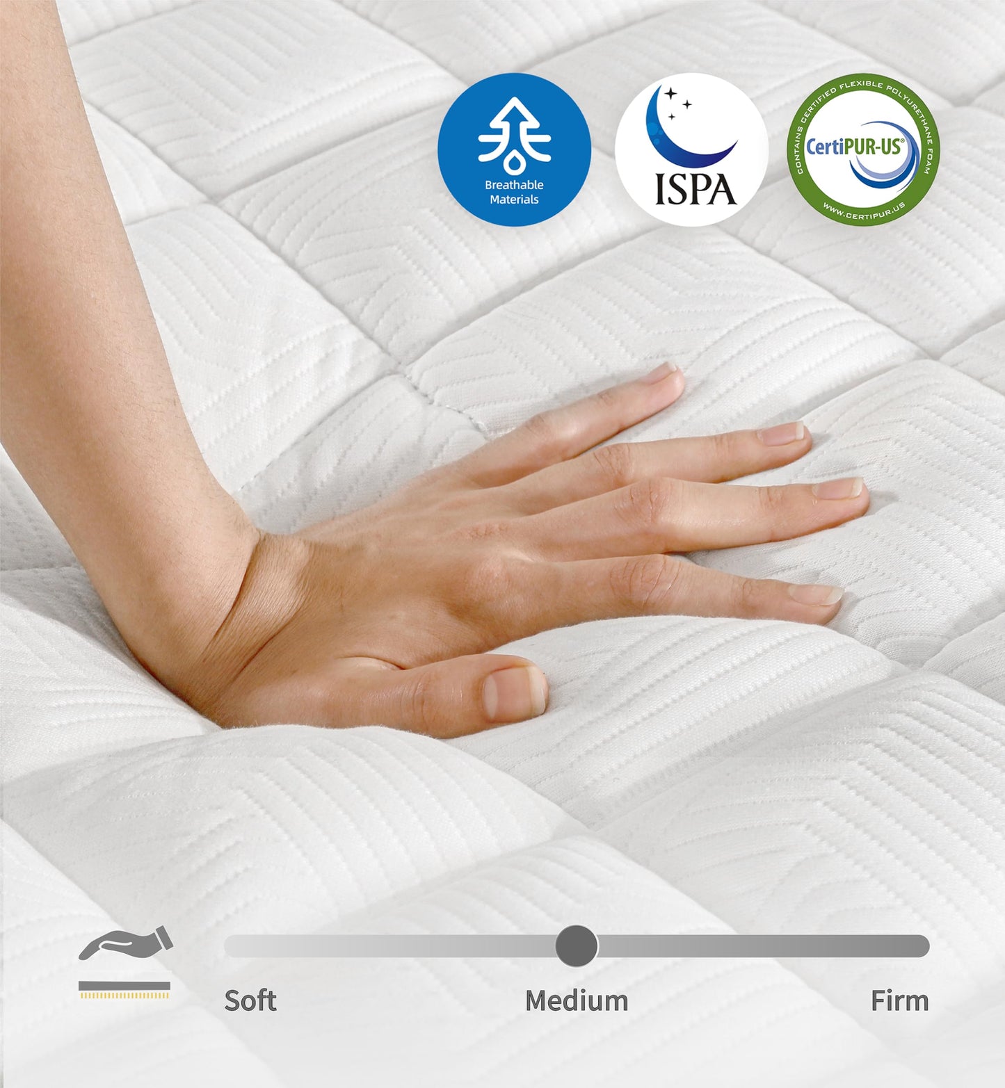 ADDNUSS 12" Memory Foam Hybrid Mattress Queen