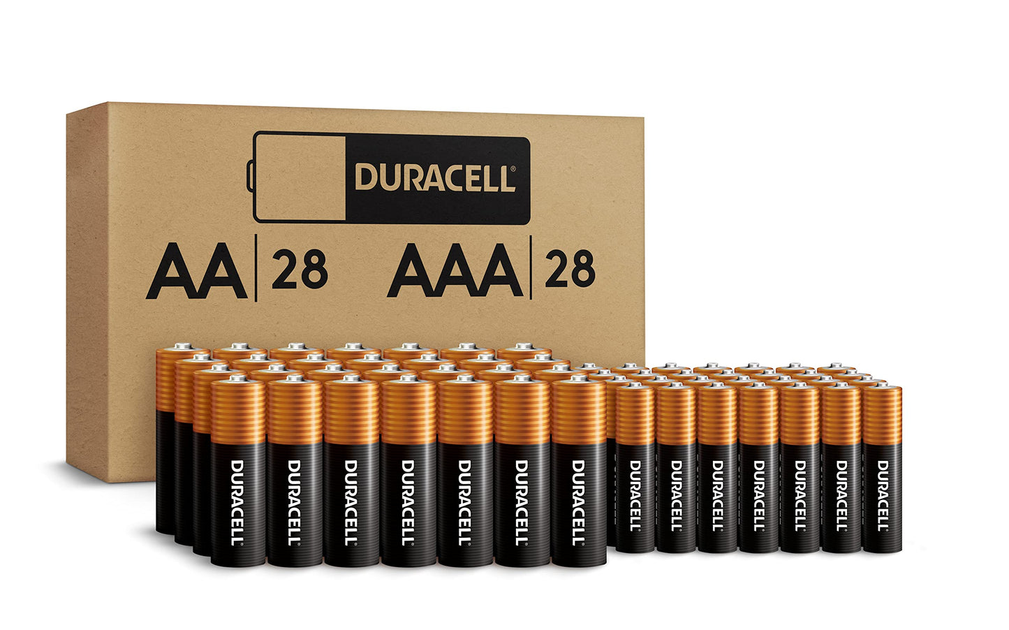 Duracell AA AAA Batteries 56 Count Pack