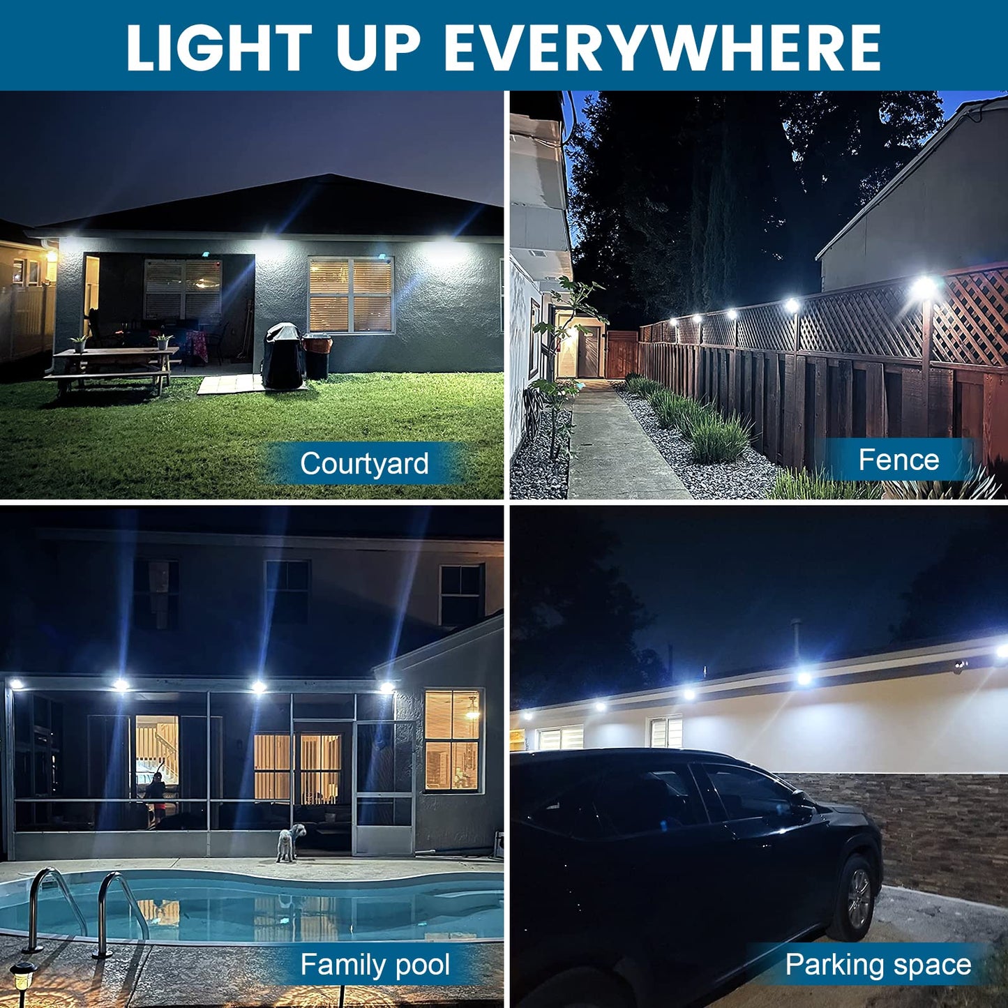 4 Pack BAXIA TECHNOLOGY Solar Motion Sensor Lights