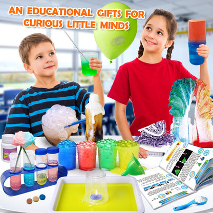 UNGLINGA 100+ Science Lab Experiments Kit for Kids, STEM Project Activities Educational Birthday Toys Gifts for Boys Girls, Chemistry Set, Gems Dig, Volcano, Glowing Worms