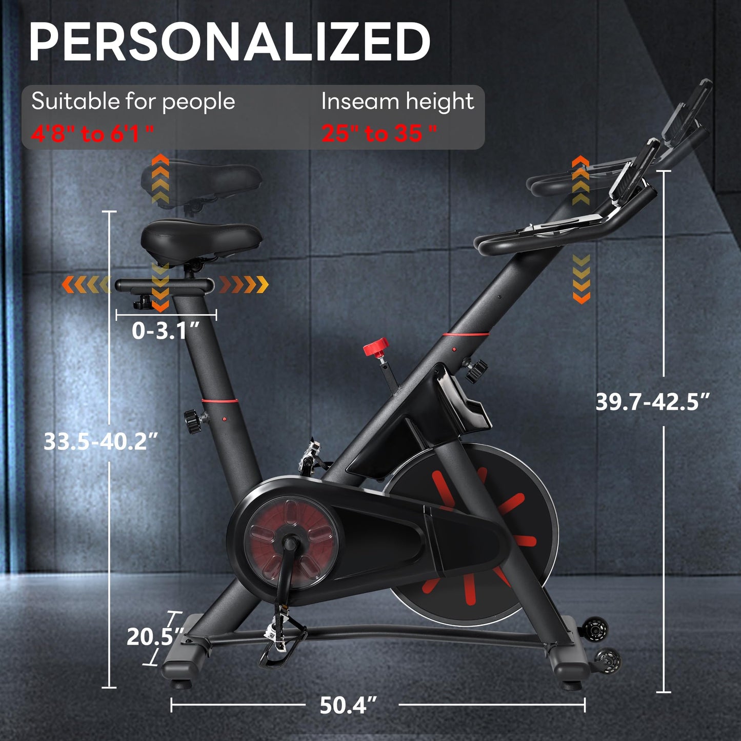 SogesPower Exercise Bike Indoor Cycling Bike Magnetic Stationary Bike Cycle Bike Fitness Bike for Home Silent Belt Drive with Phone Ipad Mount &Comfortable Seat Cushion