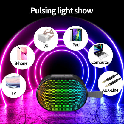 Portable Bluetooth Speakers with Lights and HD Sound