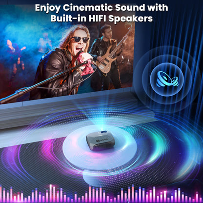 FUDONI 1080P Portable Movie Projector with WiFi