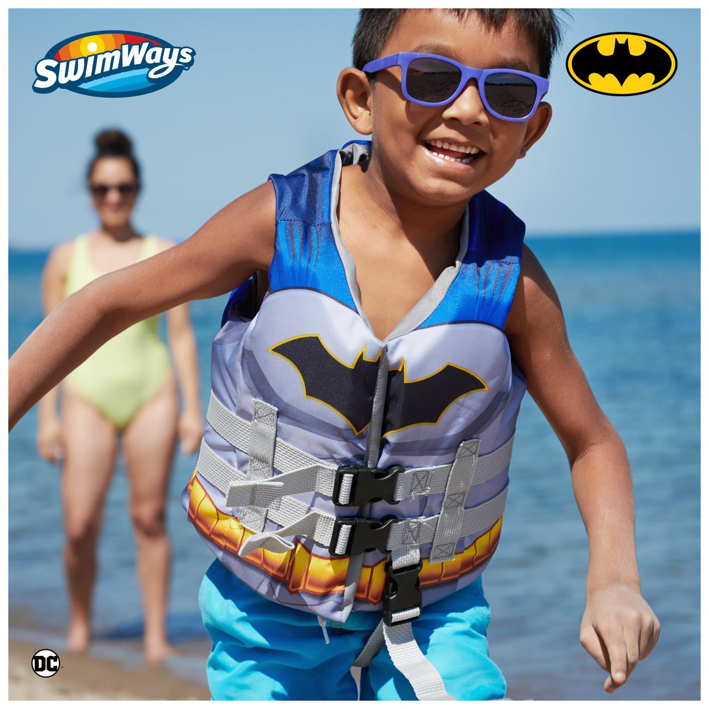 SwimWays Batman Kids Life Jacket 33-55 lbs