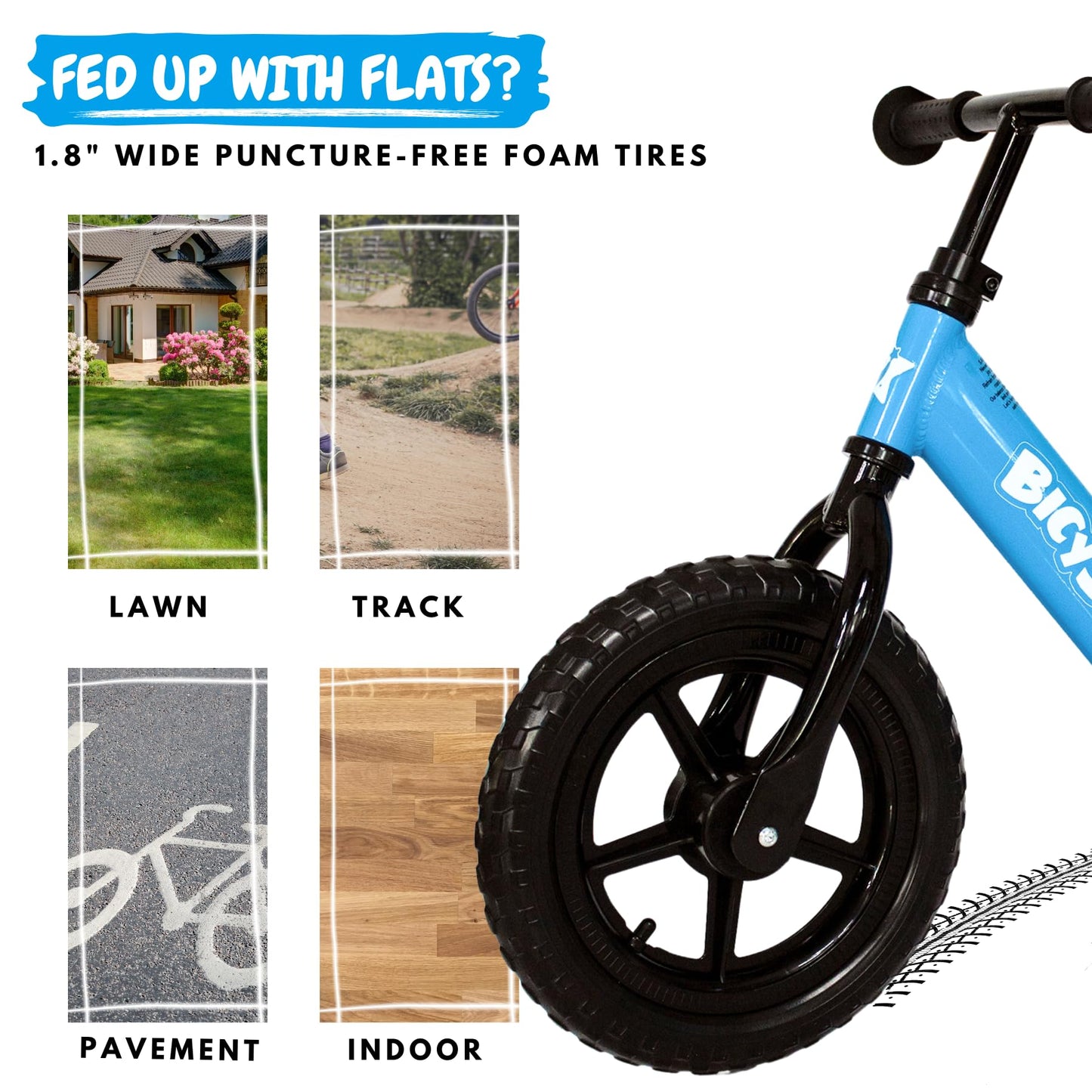 Bicystar Lightweight Balance Bike for Toddlers