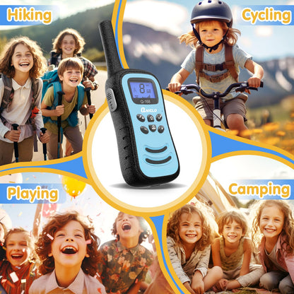 QNIGLO Kids Rechargeable Walkie Talkies 3 Pack