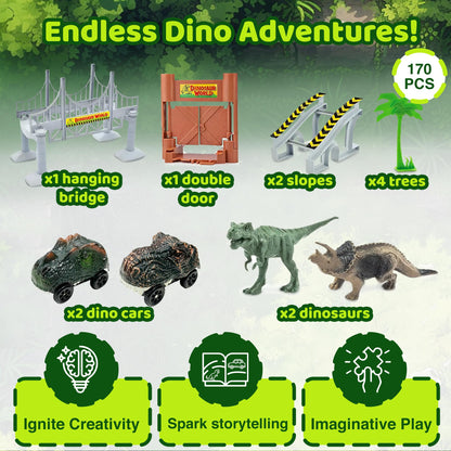 Dinosaur Race Track Toy Set by Boffe