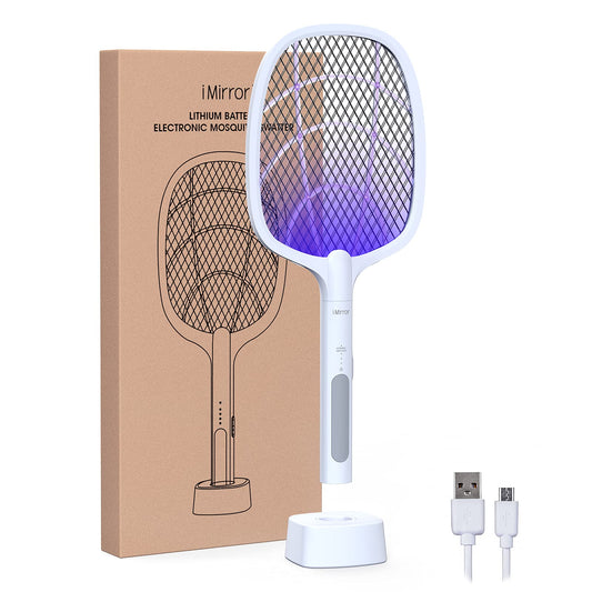 imirror Rechargeable Electric Fly Zapper Racket