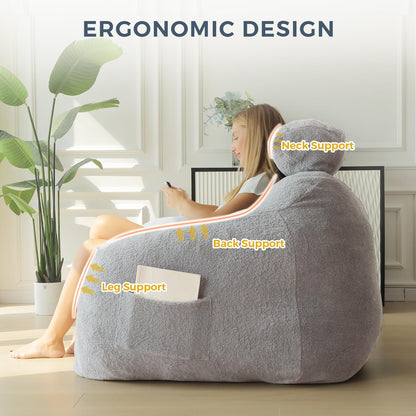 Giant Bean Bag Chair with Pillow by MAXYOYO