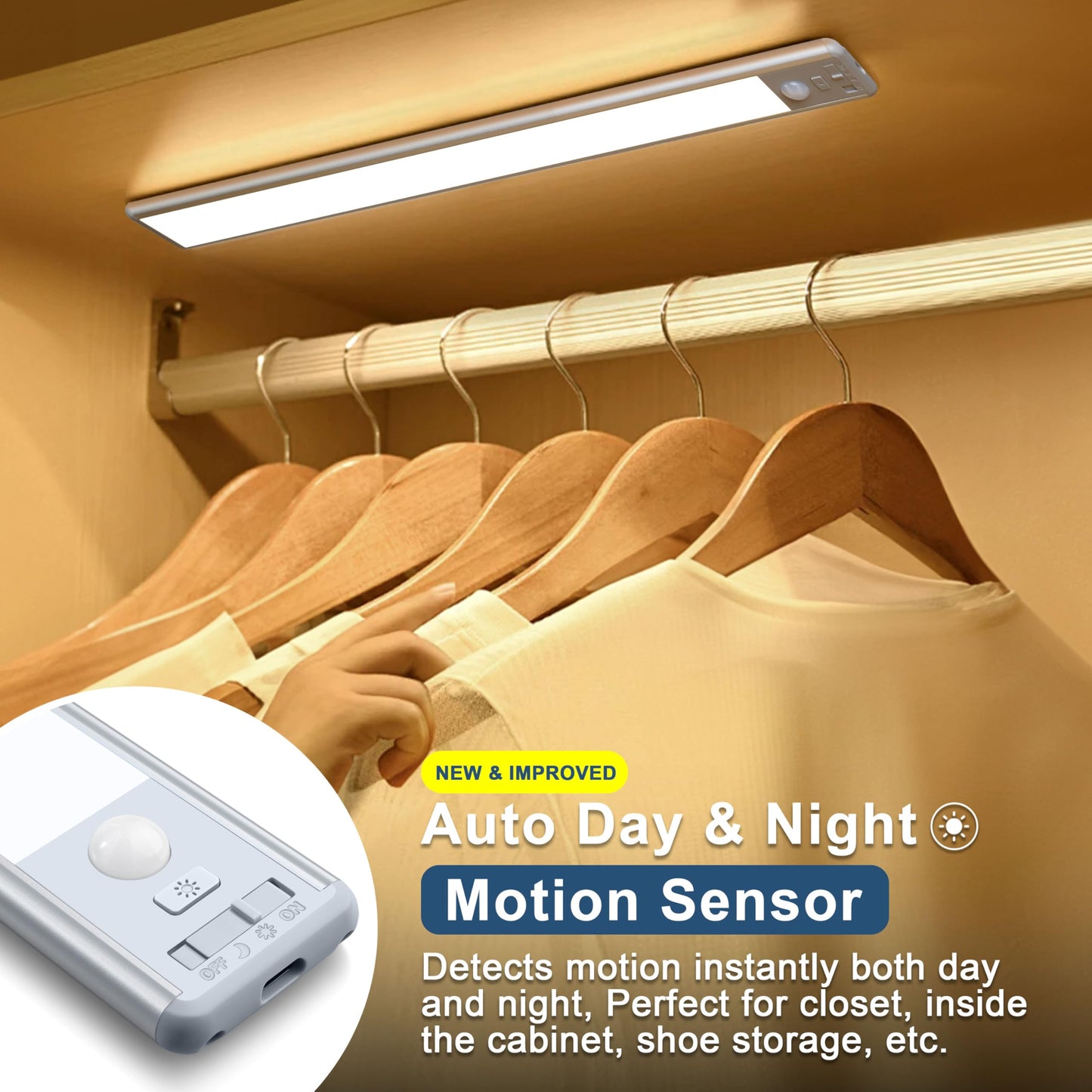 2 Pack Under Cabinet Motion Sensor Lights