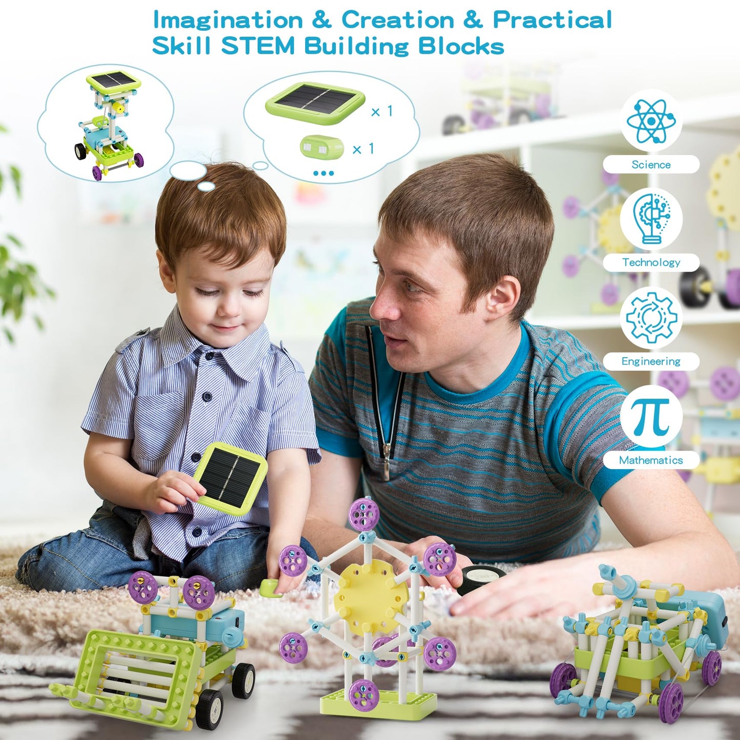 STEM Building Kit 430 Pieces for Kids