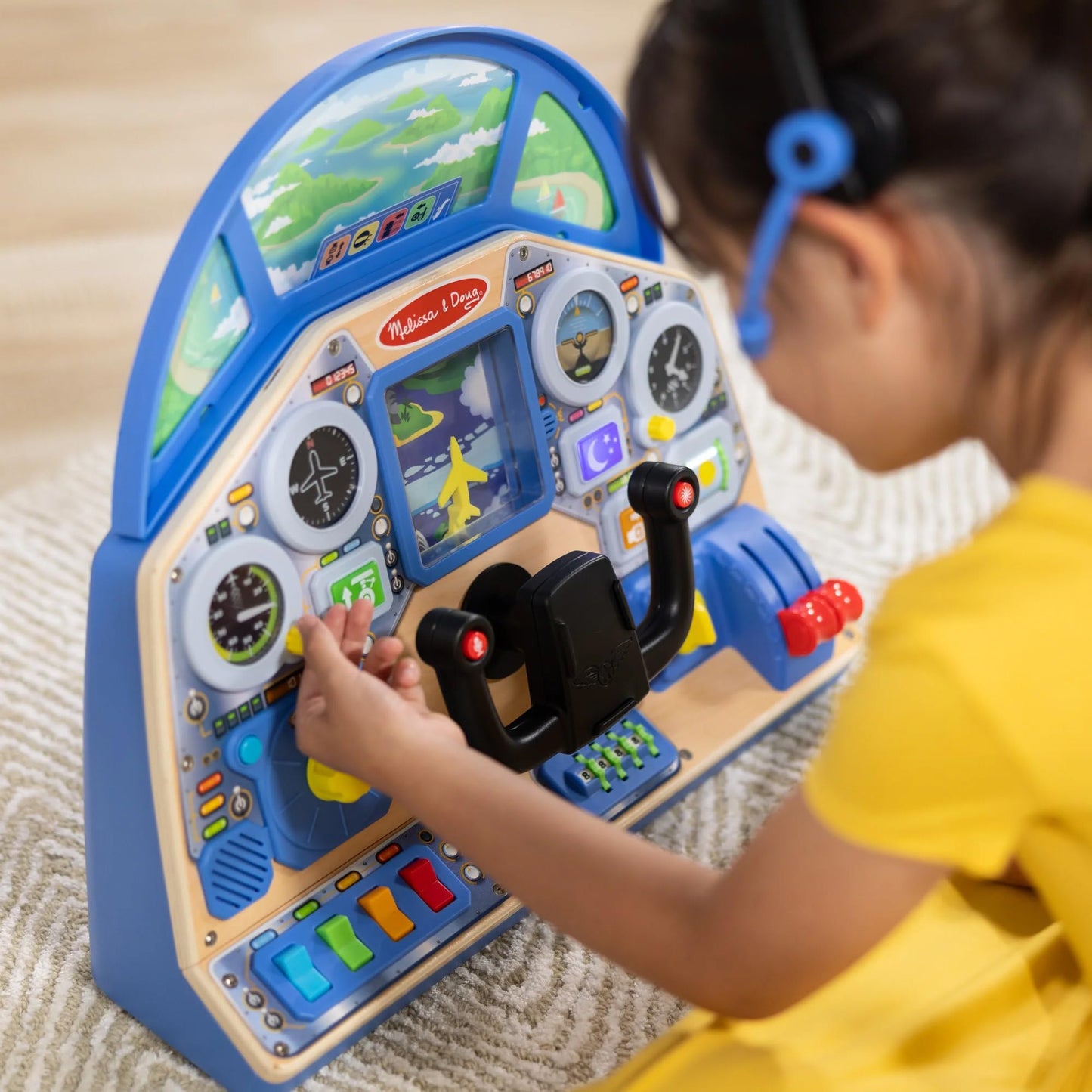 Melissa & Doug Interactive Jet Pilot Dashboard Toy