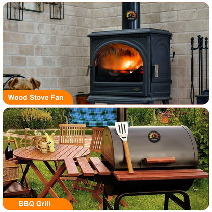 Wood Stove Magnetic Thermometer for Fireplace Flue