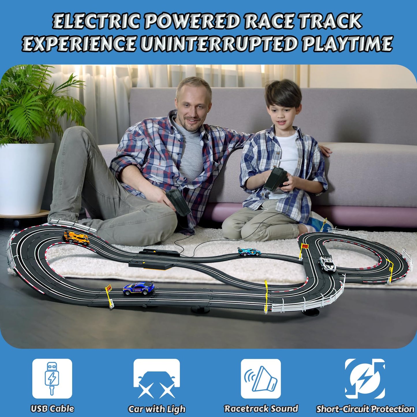 Slot Car Race Track Set for Kids